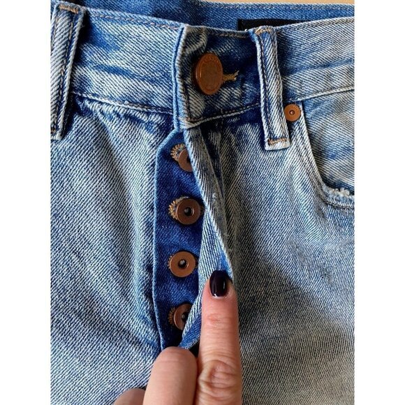 BLANK Nyc Bnwt Womens High Rise Jean Shorts Distressed "Hollyweird" - Picture 3 of 8